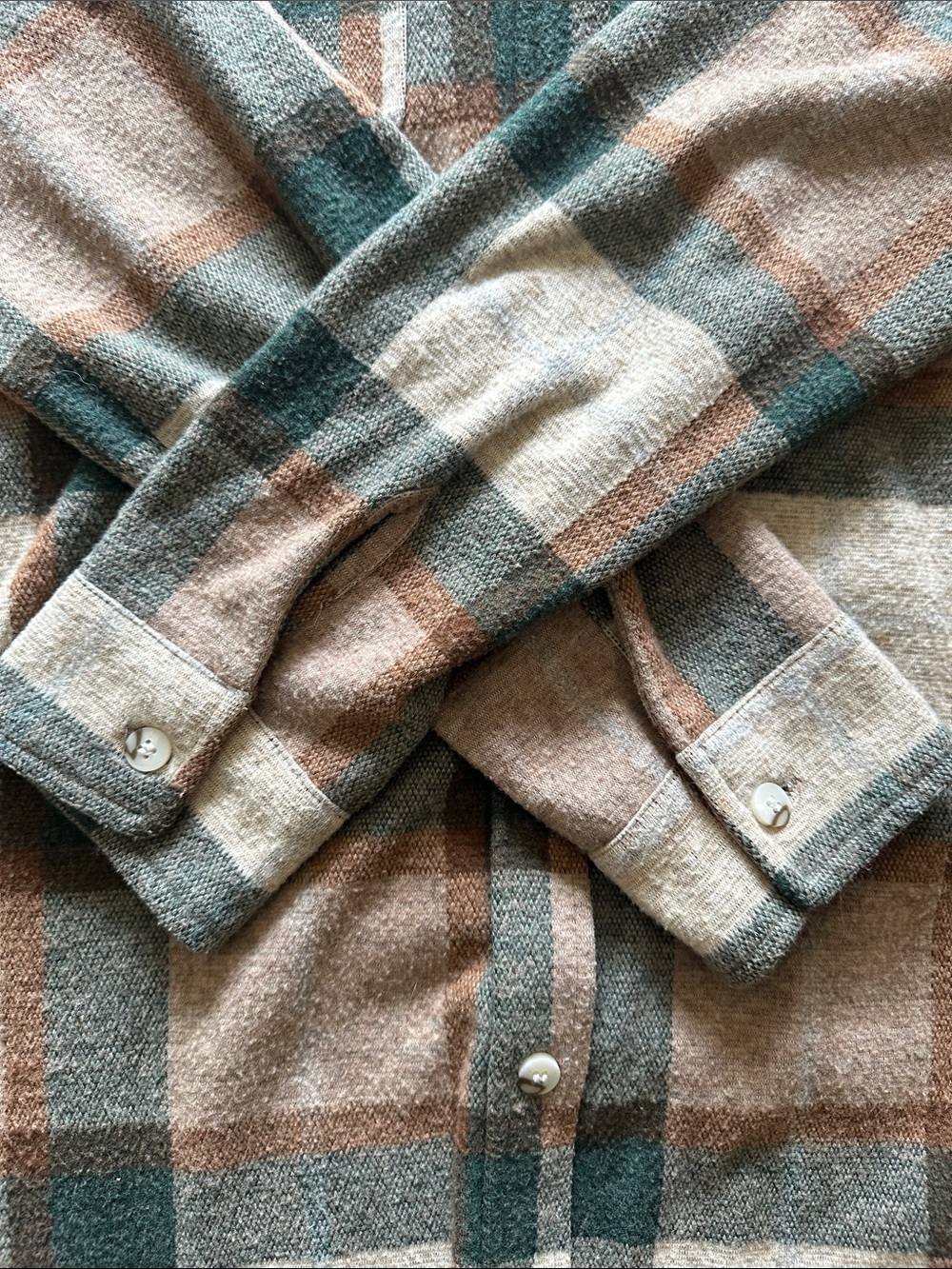 Thread & Supply Plaid Shirt Jacket in Brown, Green & Gray - Picture 4 of 5